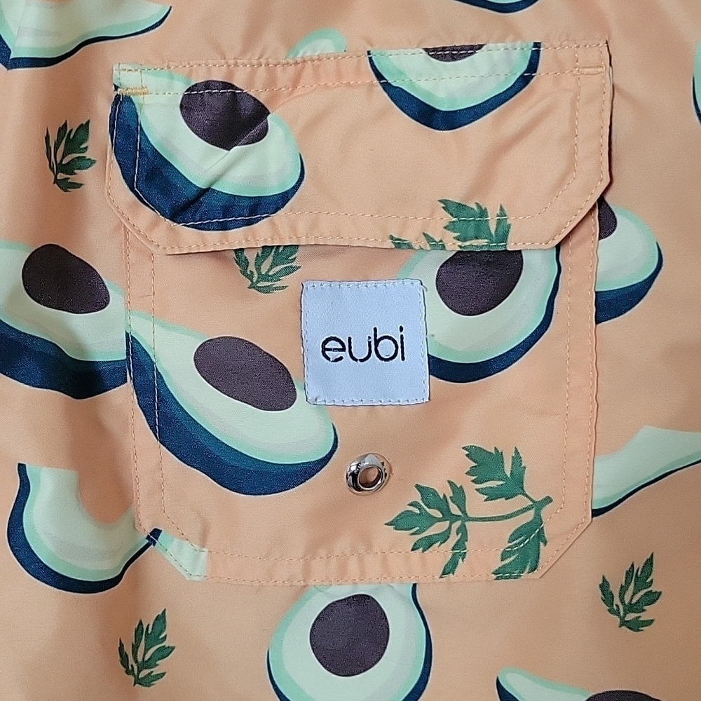 Eubi Mens Avocado Pattern Swim Trunks - Size Medium - Picture 6 of 7
